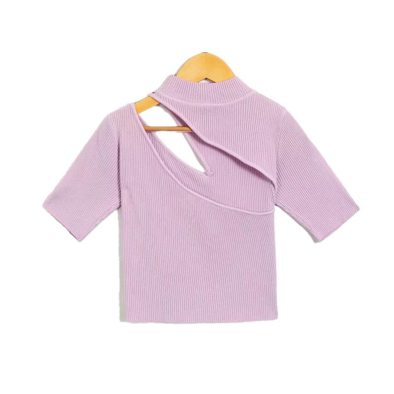 women's short sleeve knit top