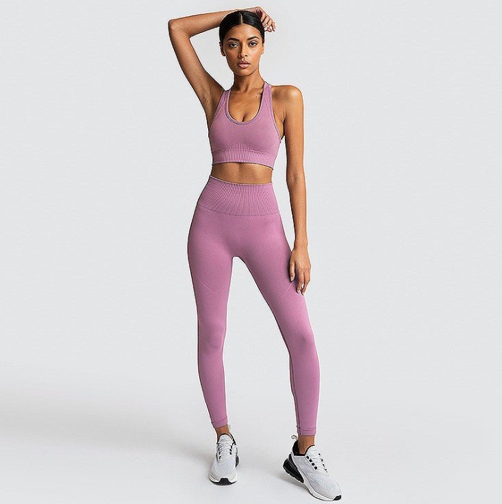 women's leggings set Pink