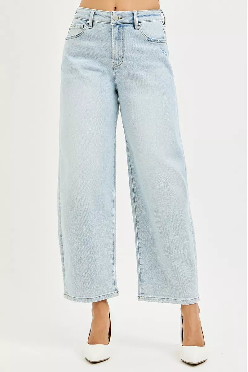 Women's Barrel Crop Jeans​