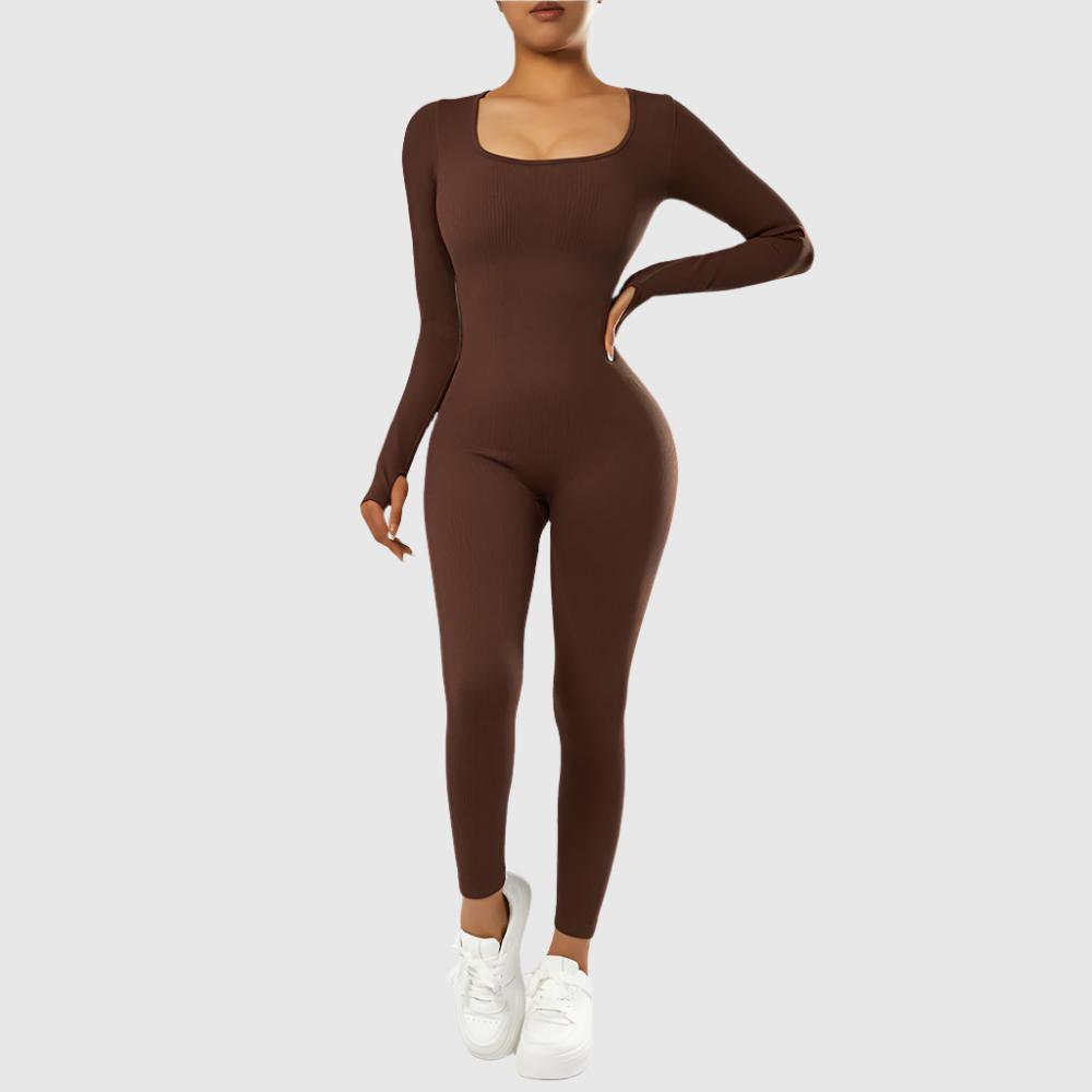 Long Sleeve Workout Jumpsuit