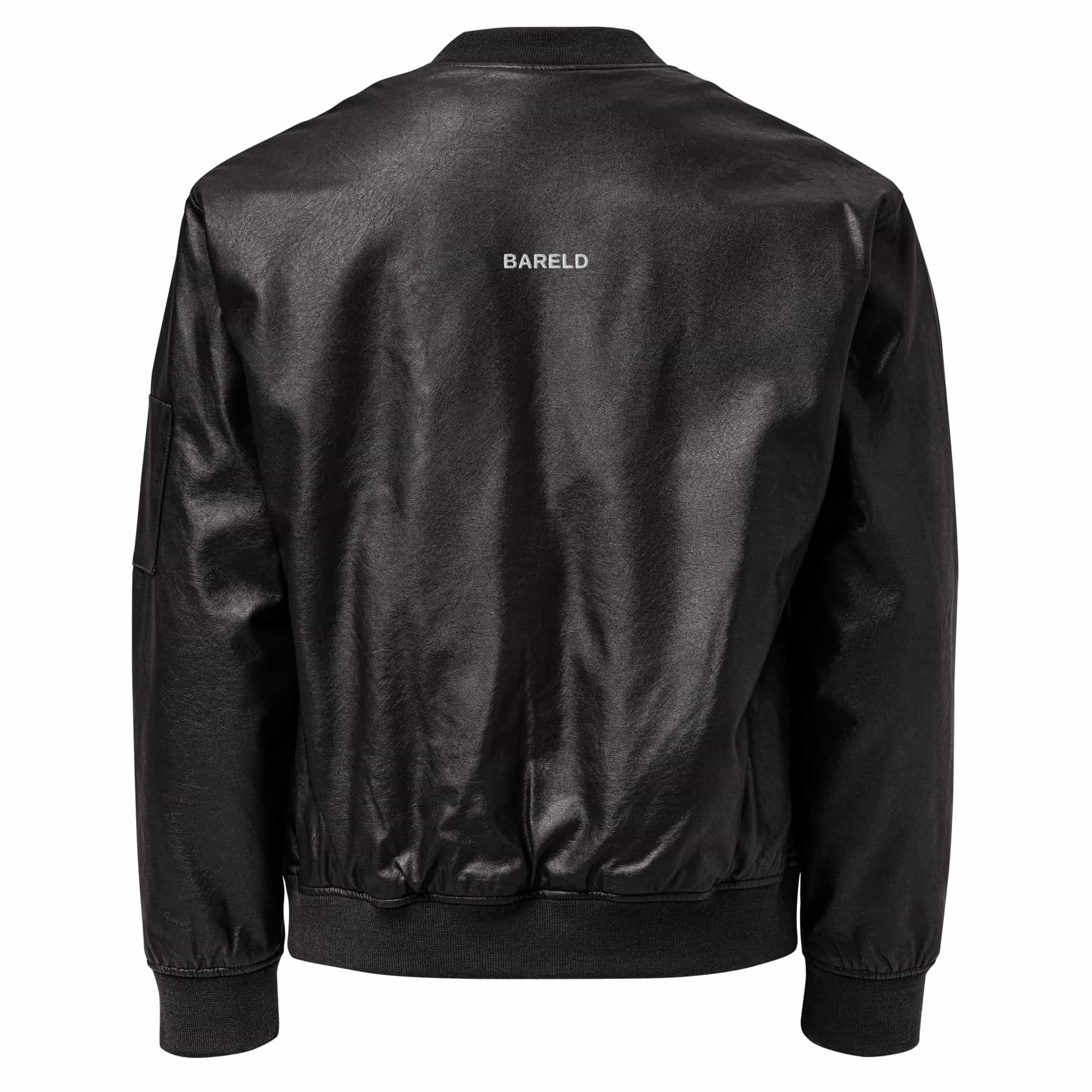Black Leather Bomber Jacket Women​