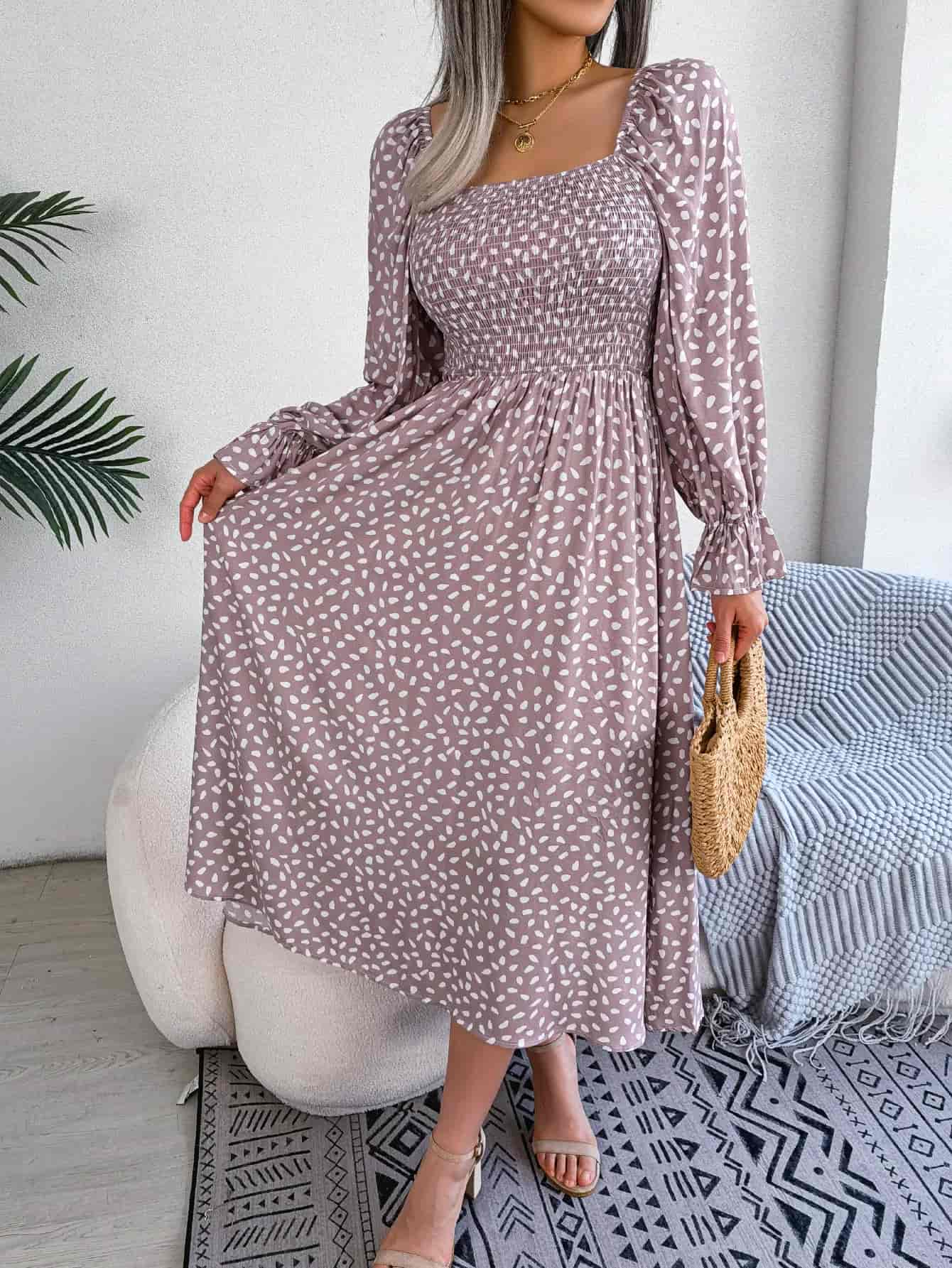 Long Sleeve Midi Dress Casual