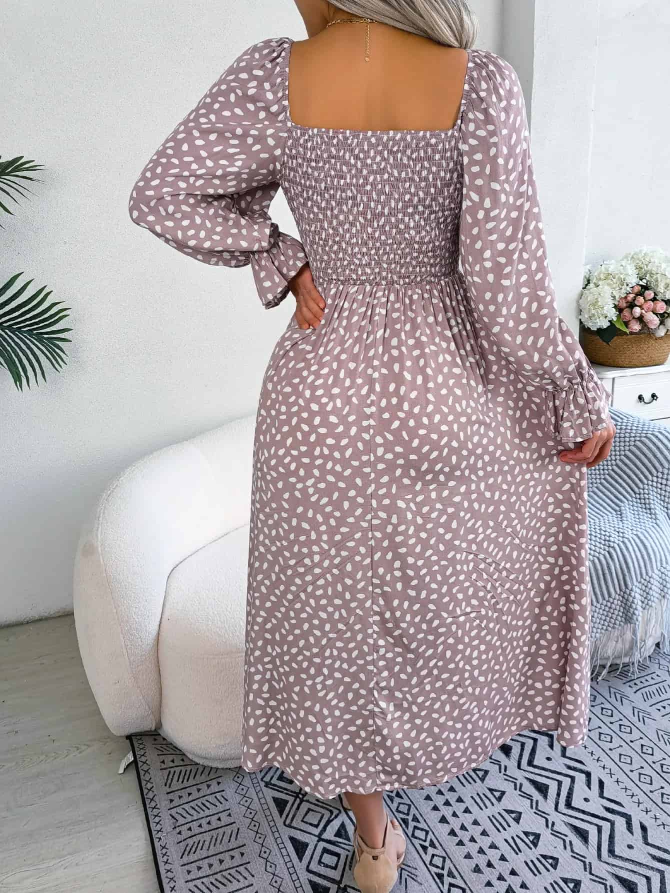 Long Sleeve Midi Dress Casual
