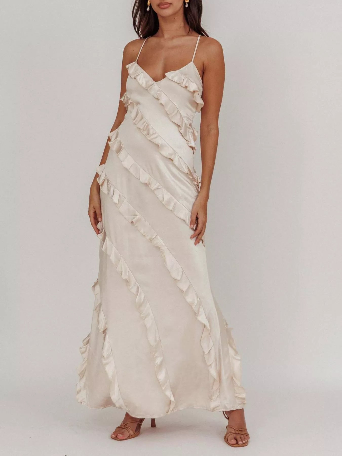 Layered Ruffle Maxi Dress