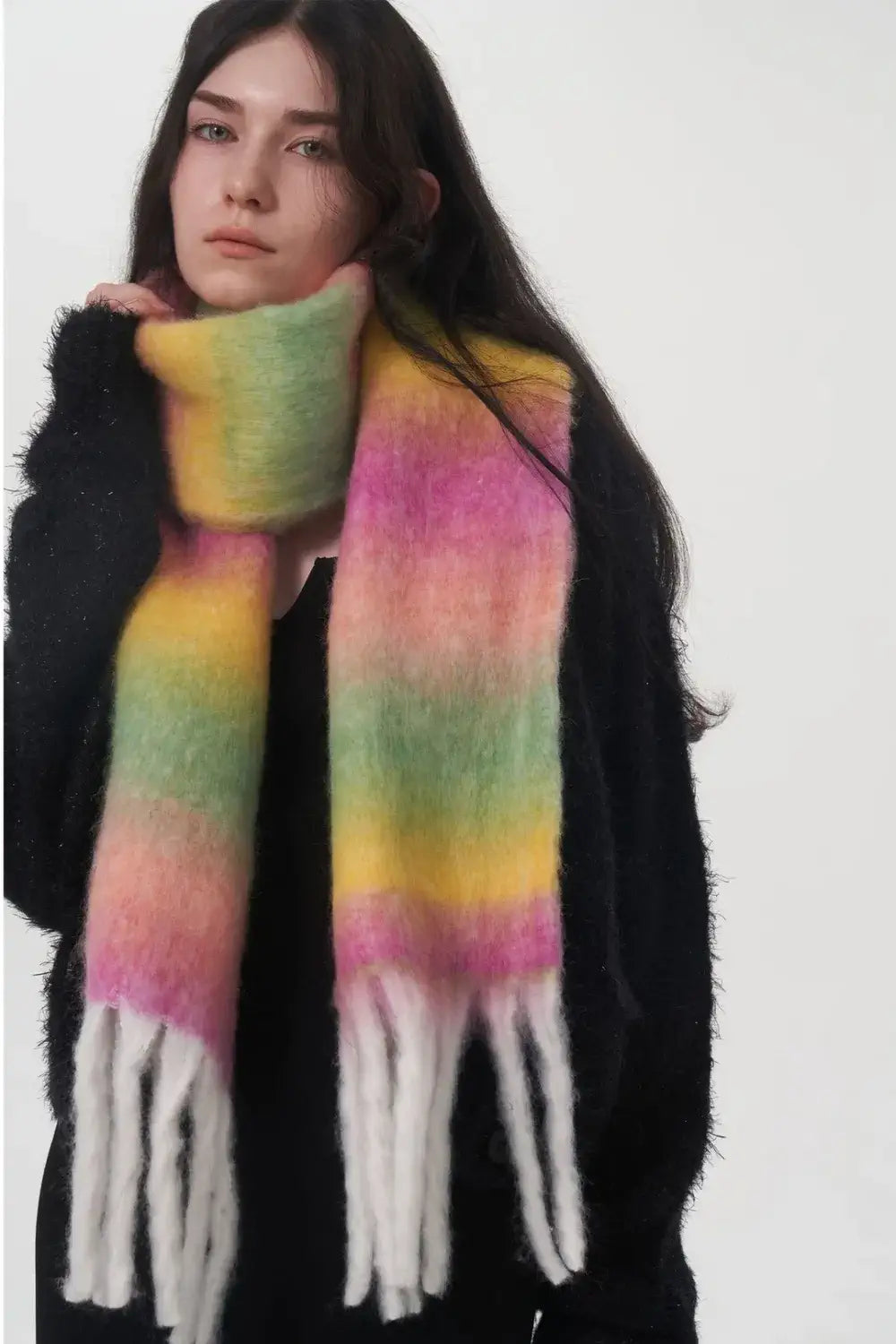Gradient Scarf Gum Leaf One Size
