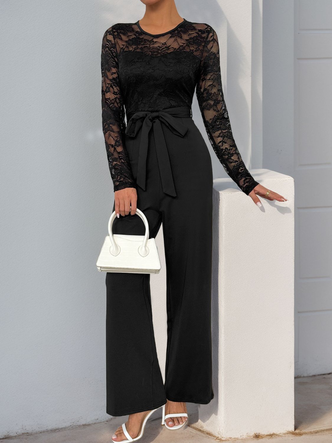 black jumpsuit formal Black
