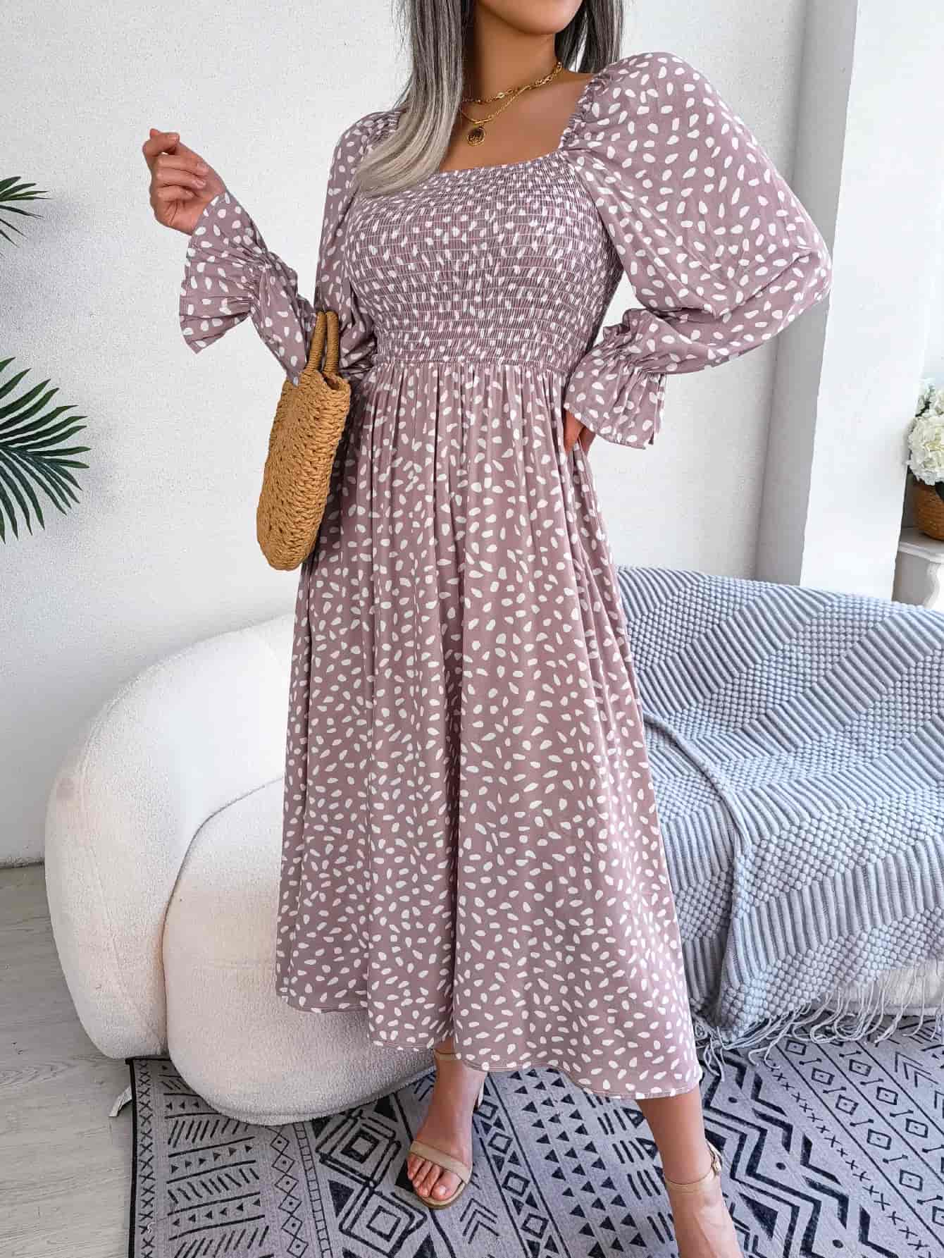 Long Sleeve Midi Dress Casual