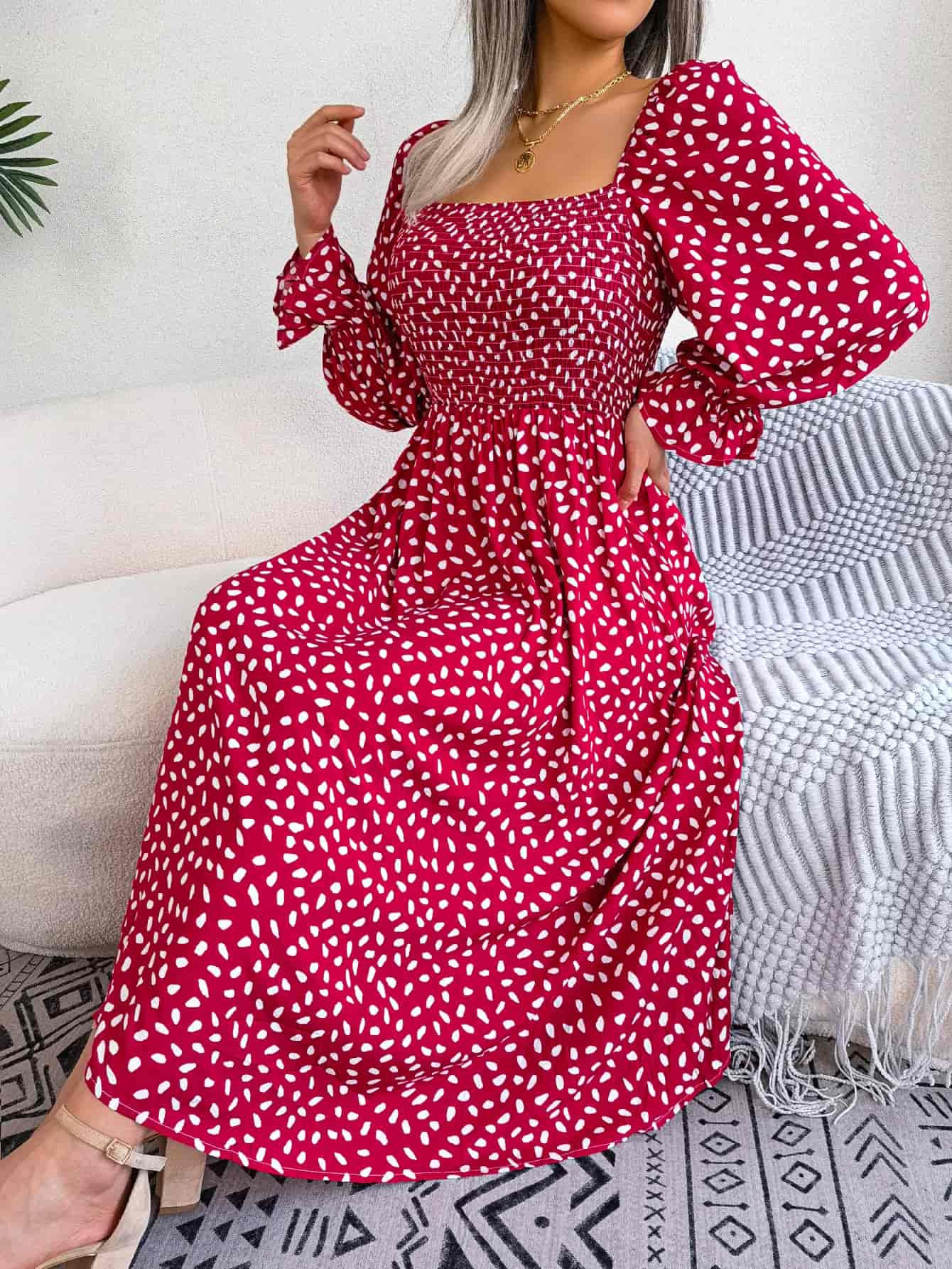 Long Sleeve Midi Dress Casual