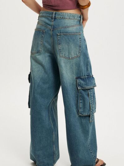 Wide Leg Cargo Jeans Women's​