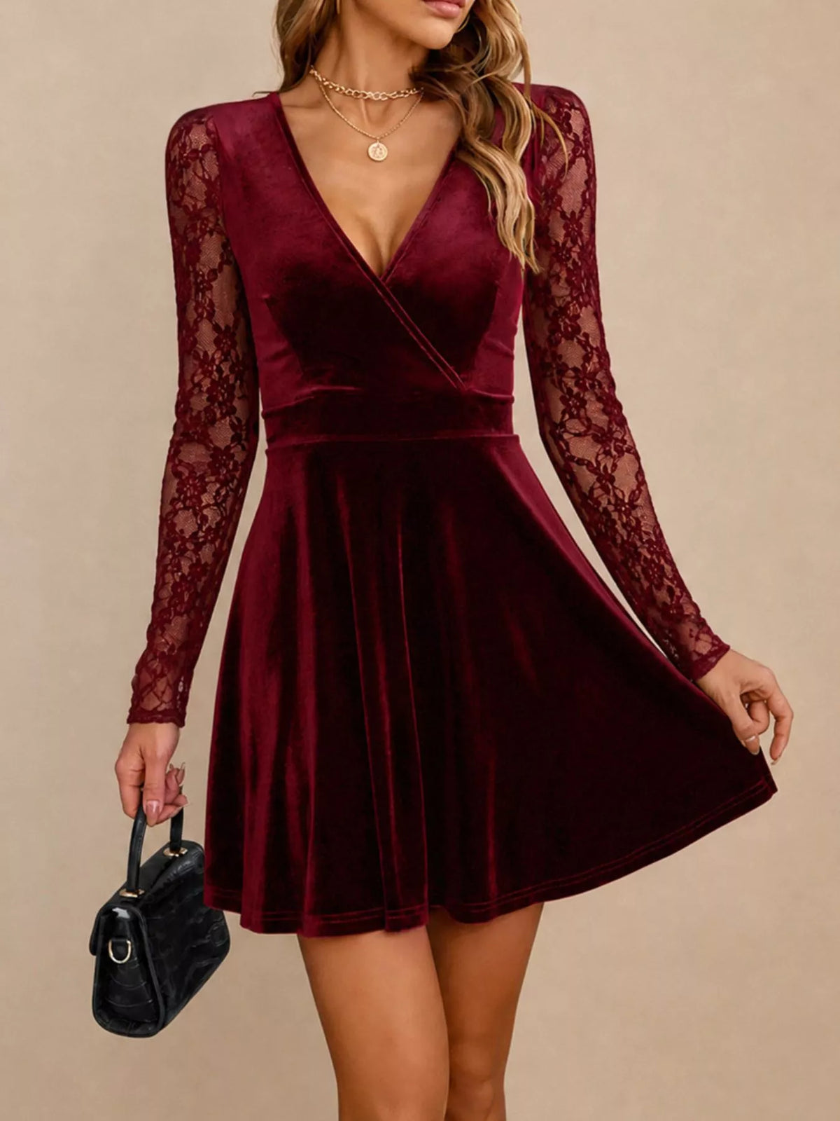 Velvet Burgundy Dress