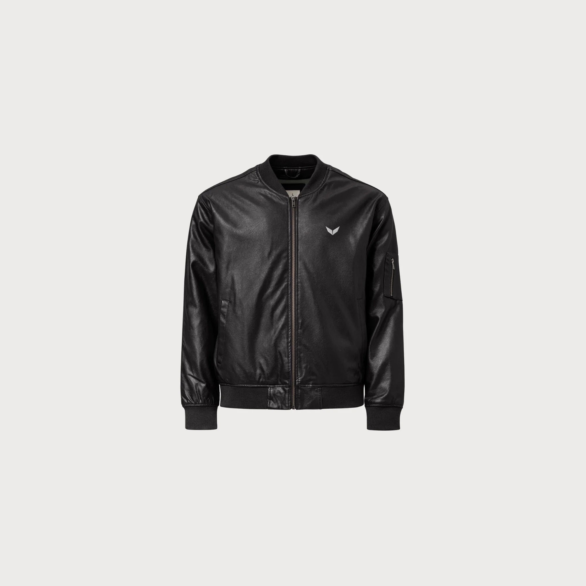 Black Leather Bomber Jacket Women​