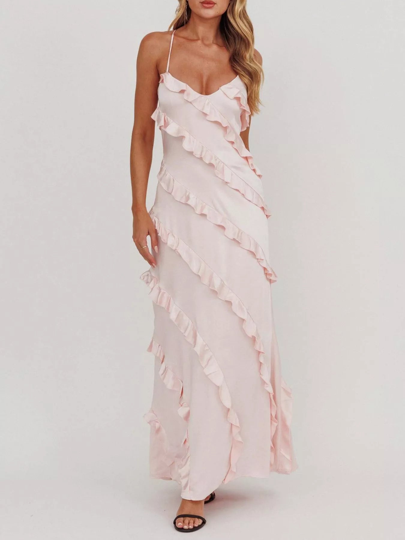 Layered Ruffle Maxi Dress 