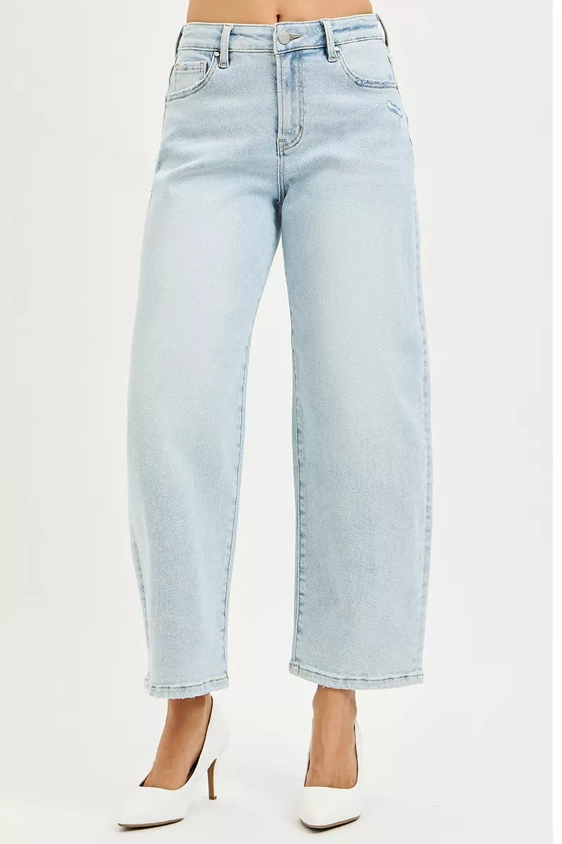 Women's Barrel Crop Jeans​
