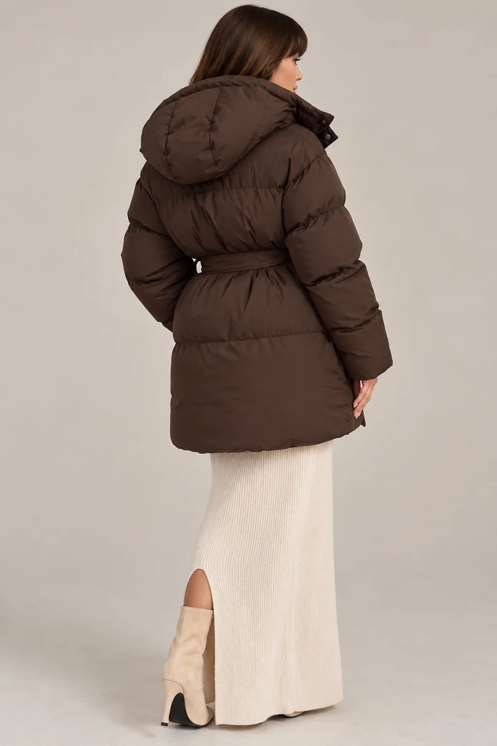 Women's Belted Puffer Jacket