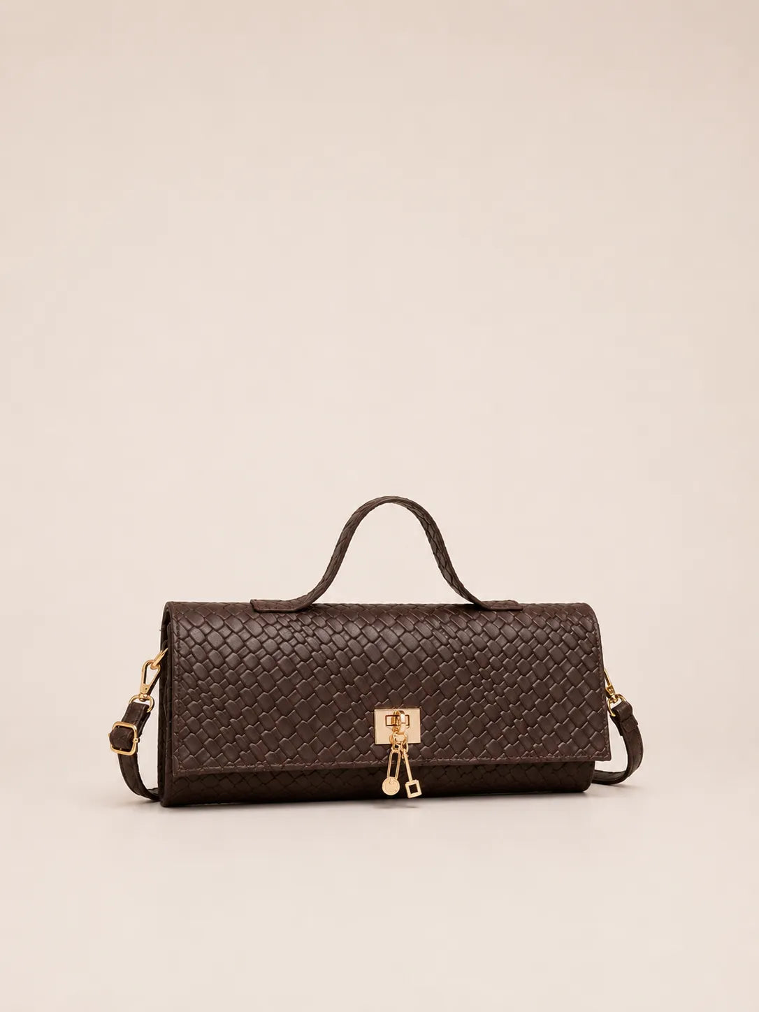 Woven Leather Crossbody Bag​