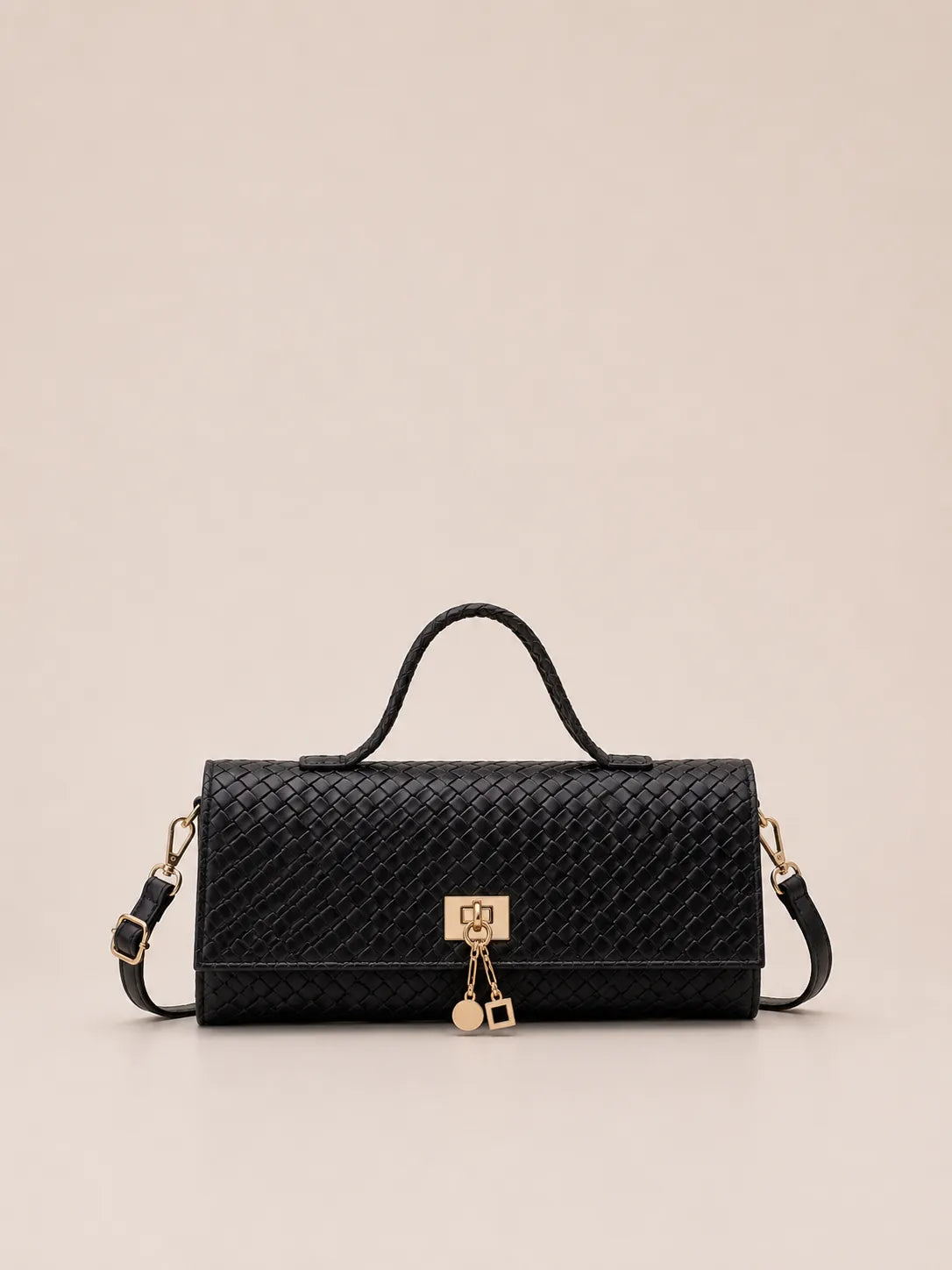 Woven Leather Crossbody Bag​