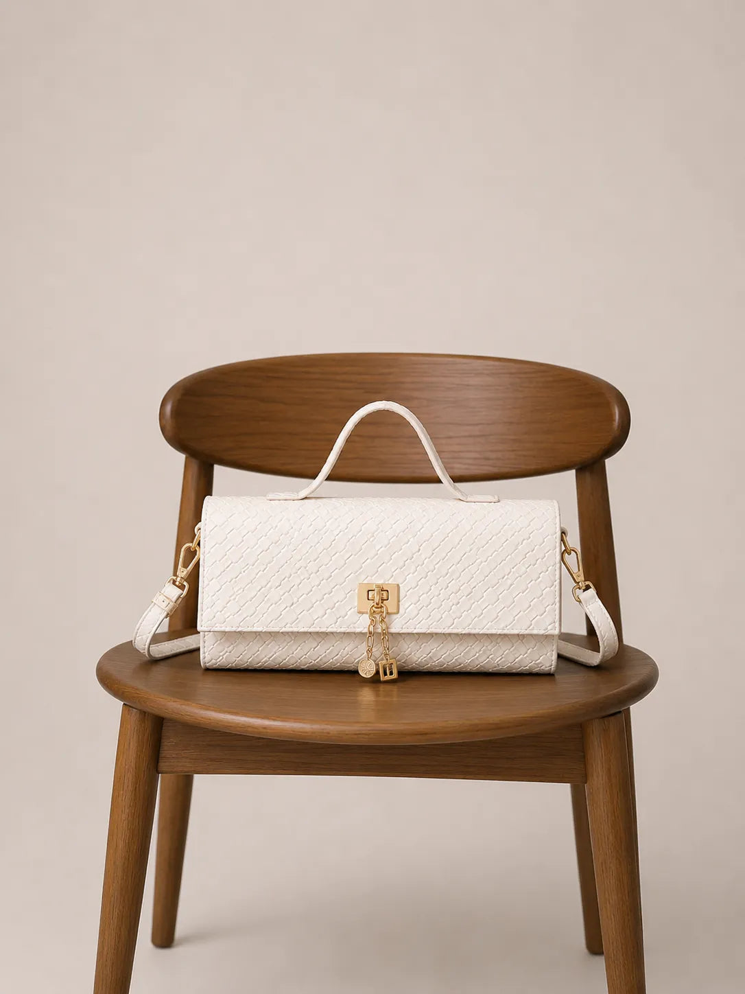 Woven Leather Crossbody Bag​