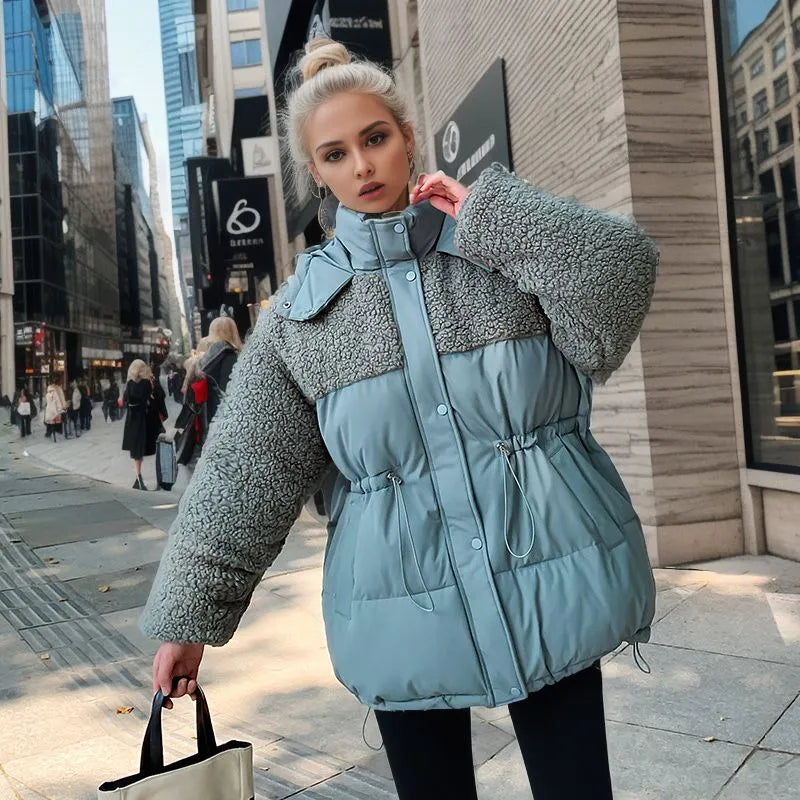 Women's Fleece Sleeves​ Puffer Jacket