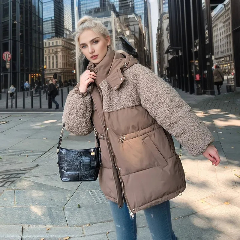 Women's Fleece Sleeves​ Puffer Jacket