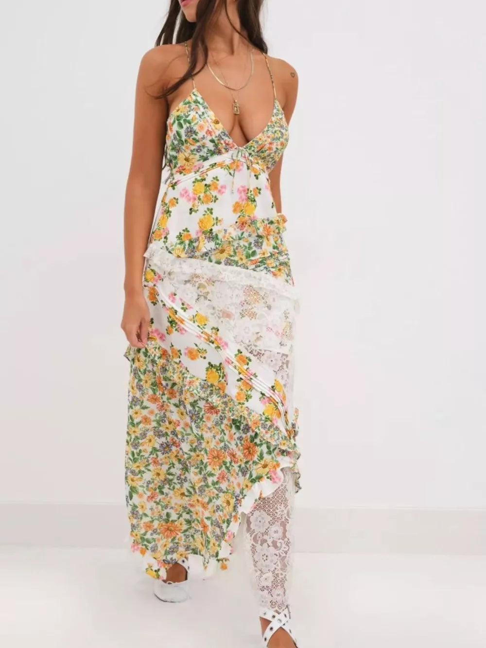 Floral Lace Maxi Dress