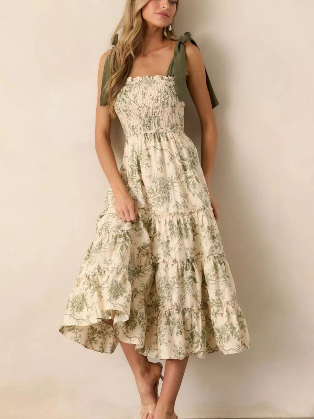 Floral Sleeveless Midi Dress