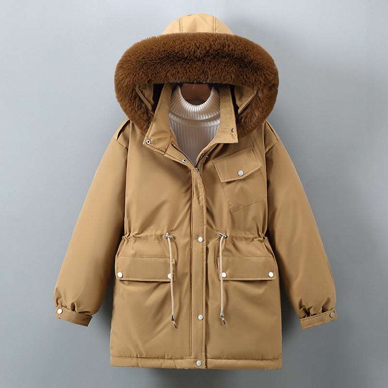 hooded fur jacket Brown
