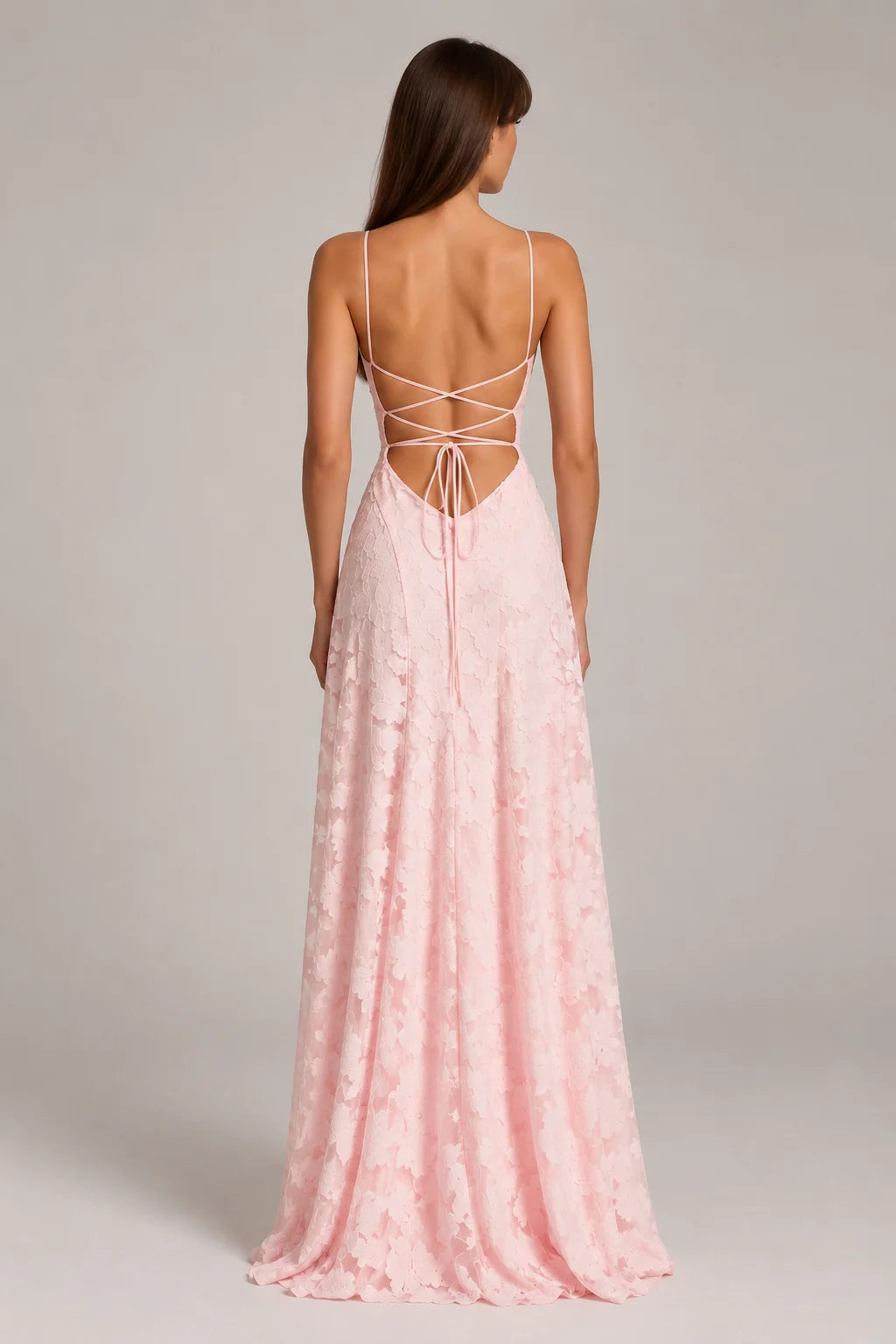 Open Back Lace Maxi Dress
