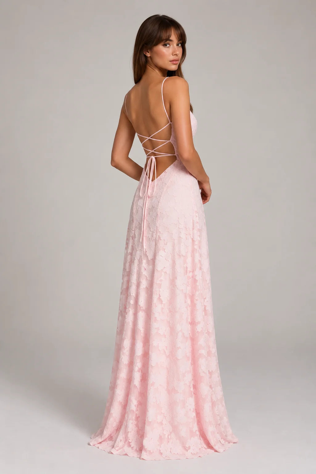Open Back Lace Maxi Dress