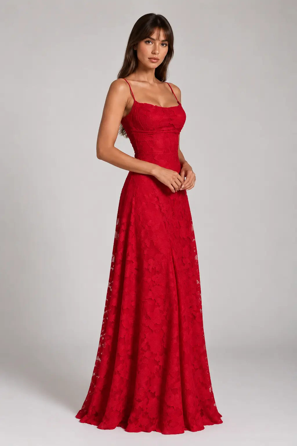 Open Back Lace Maxi Dress