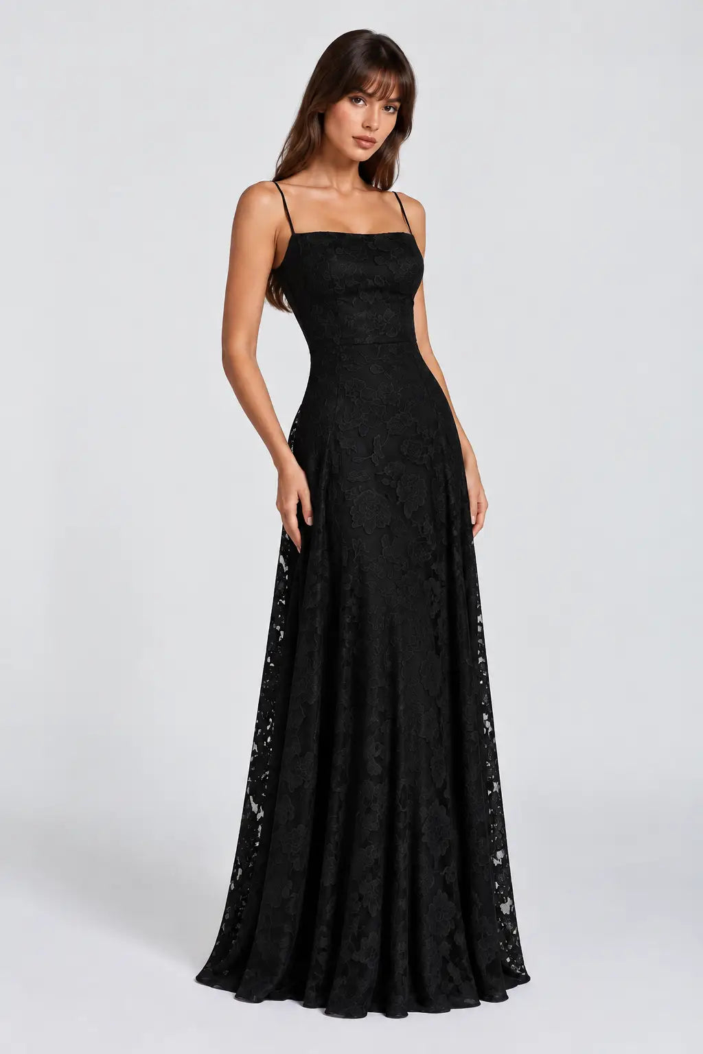 Open Back Lace Maxi Dress
