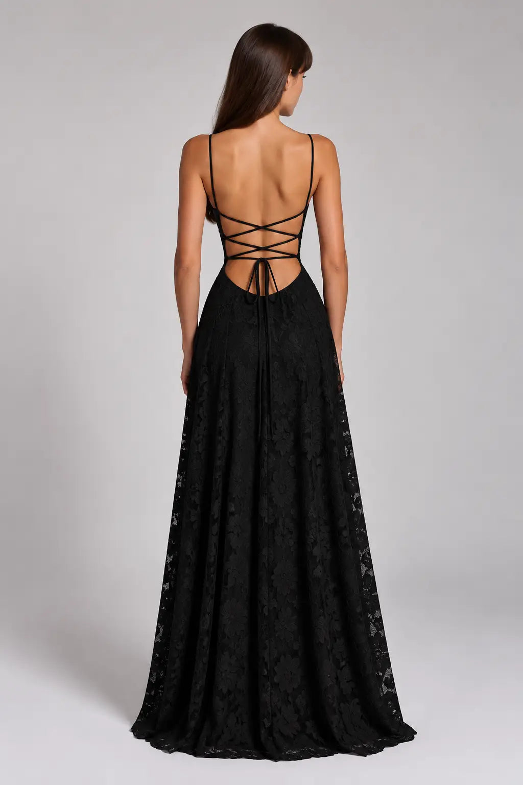 Open Back Lace Maxi Dress