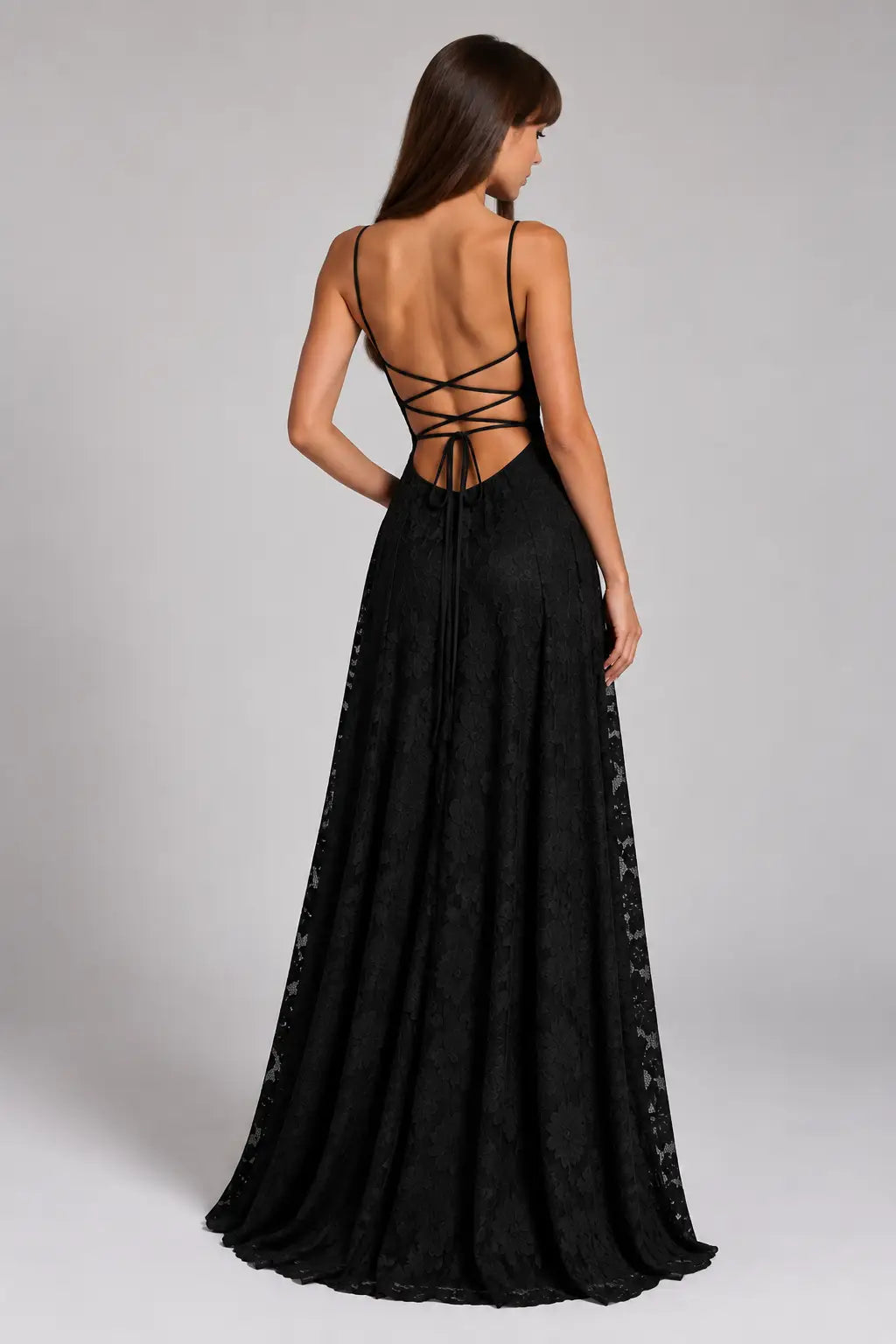 Open Back Lace Maxi Dress