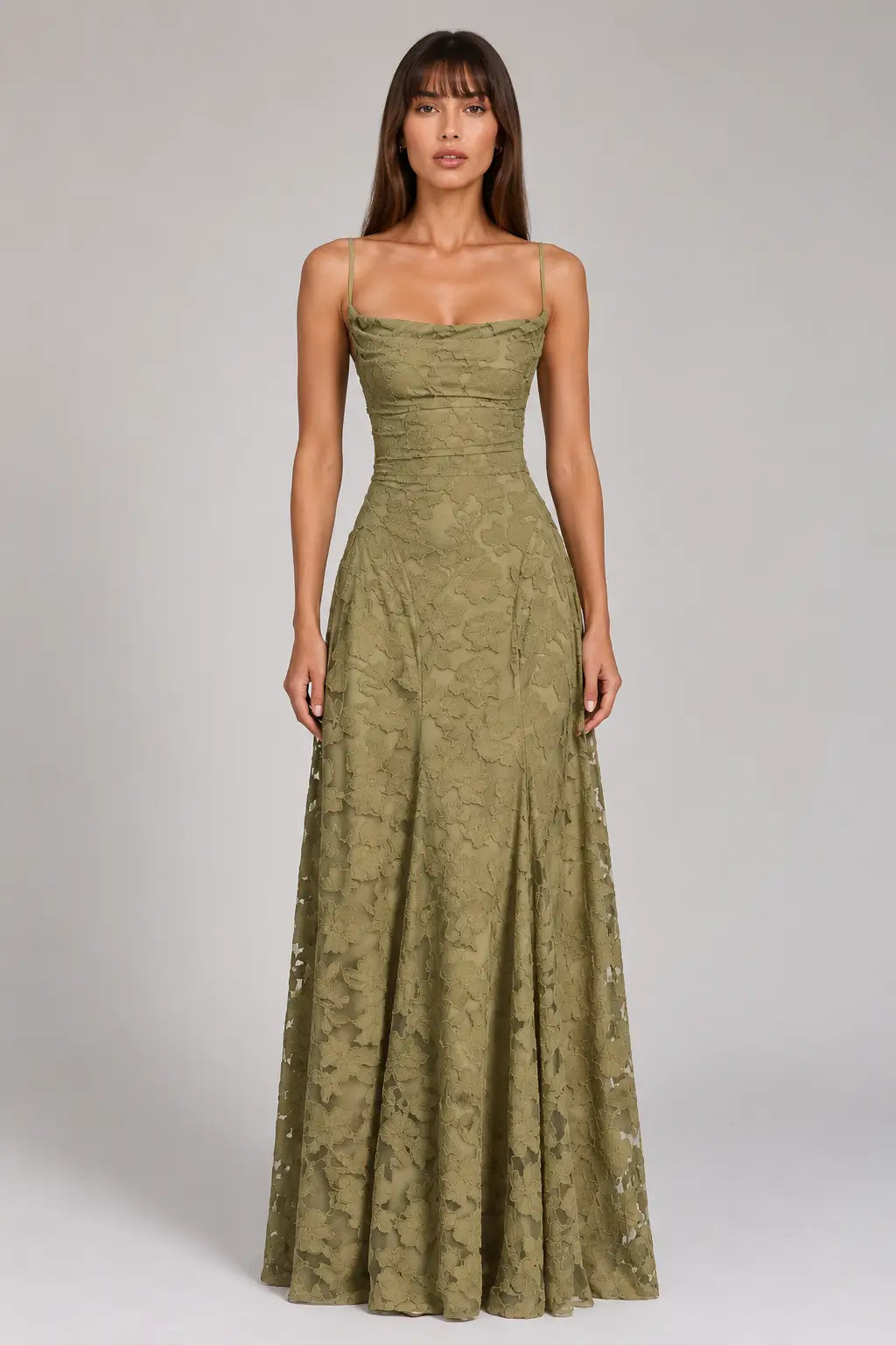 Open Back Lace Maxi Dress