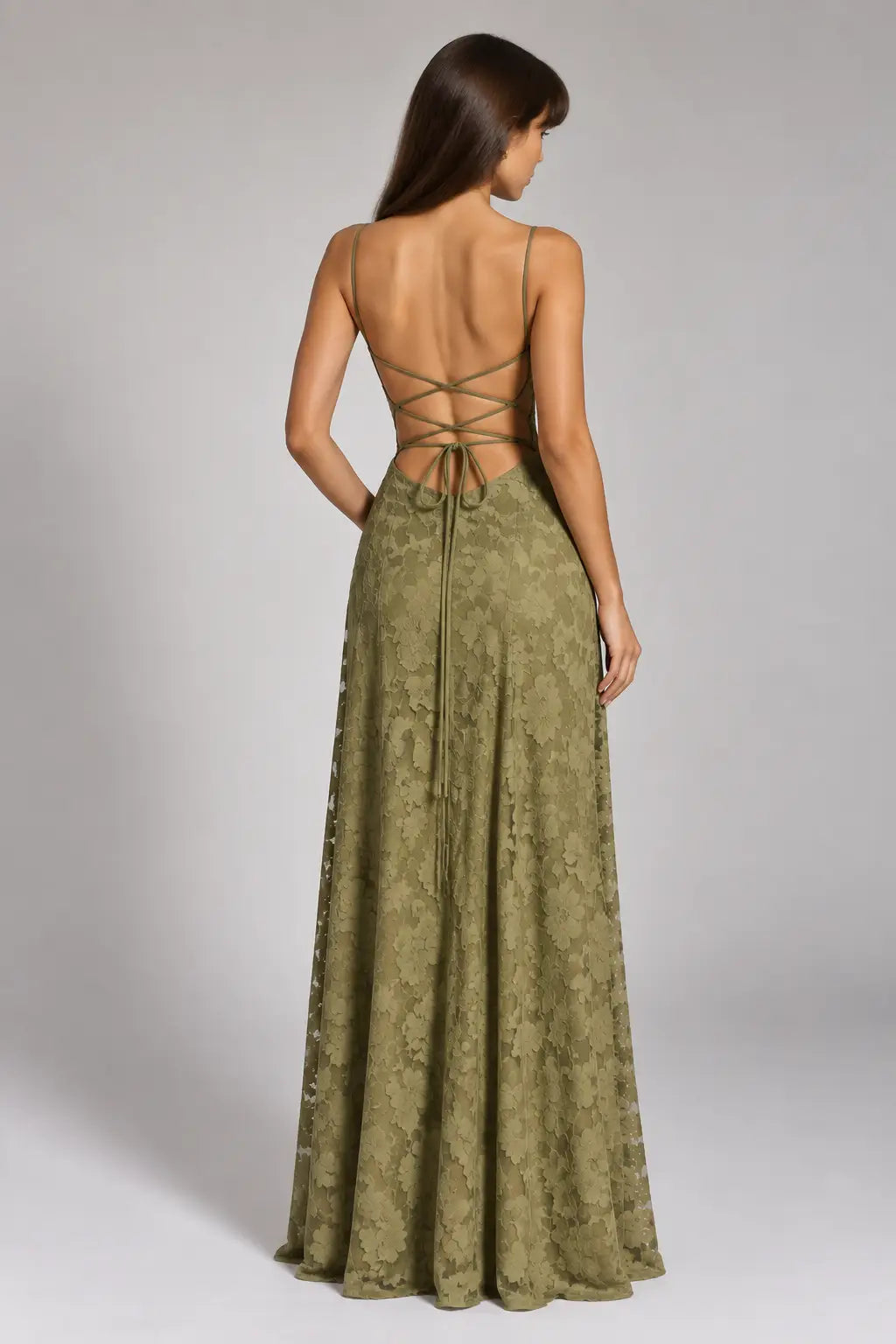 Open Back Lace Maxi Dress