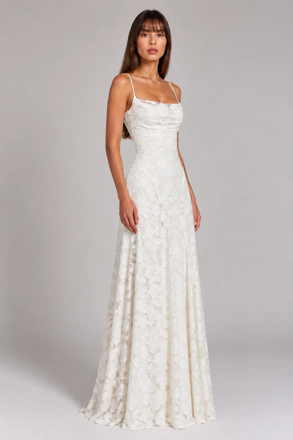 Open Back Lace Maxi Dress
