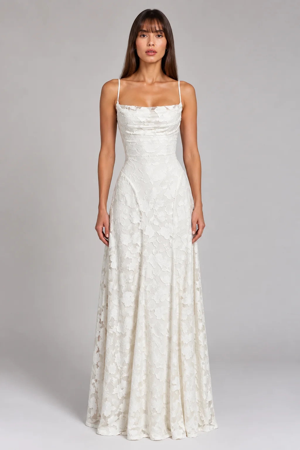 Open Back Lace Maxi Dress