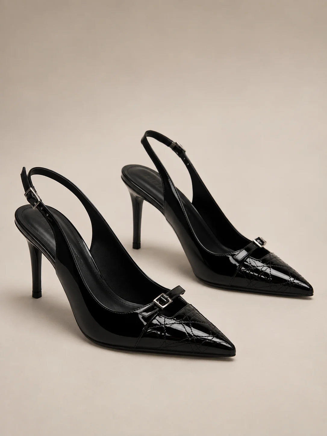 Pointed Toe Slingback Heels