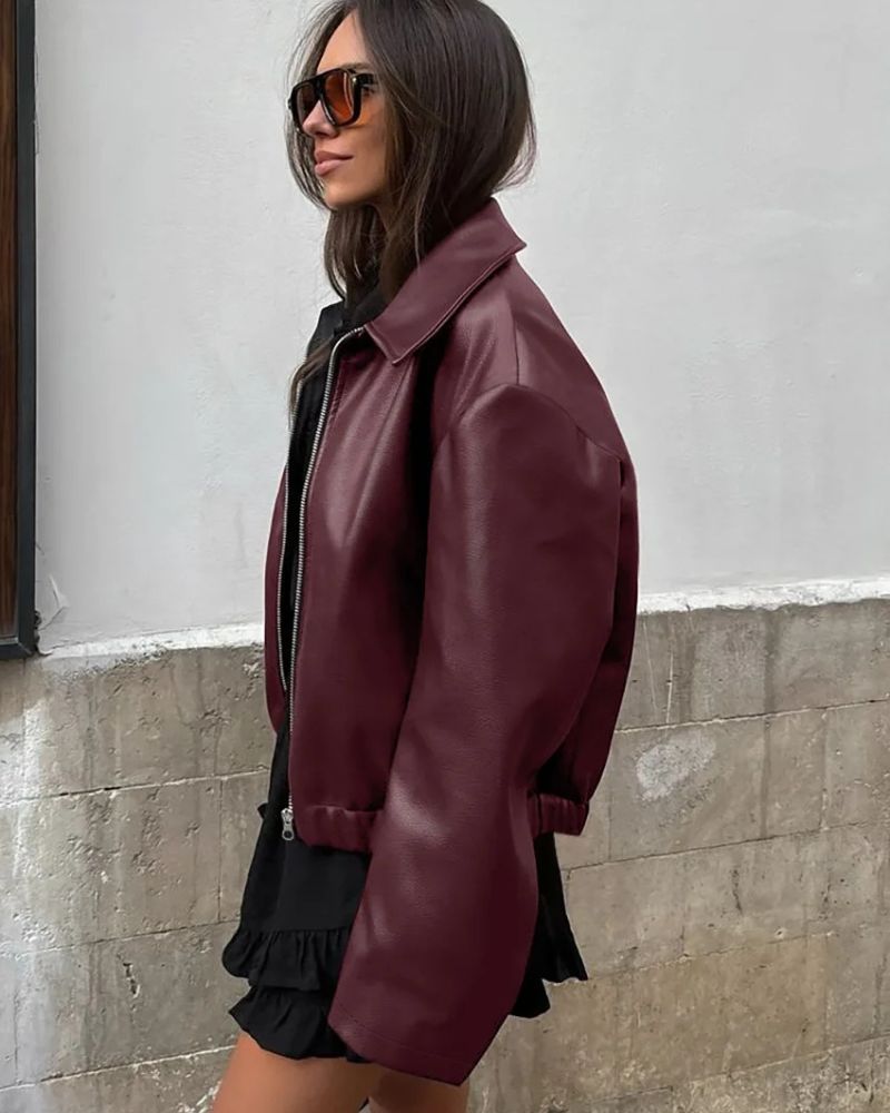 Women's Faux Leather Jacket 