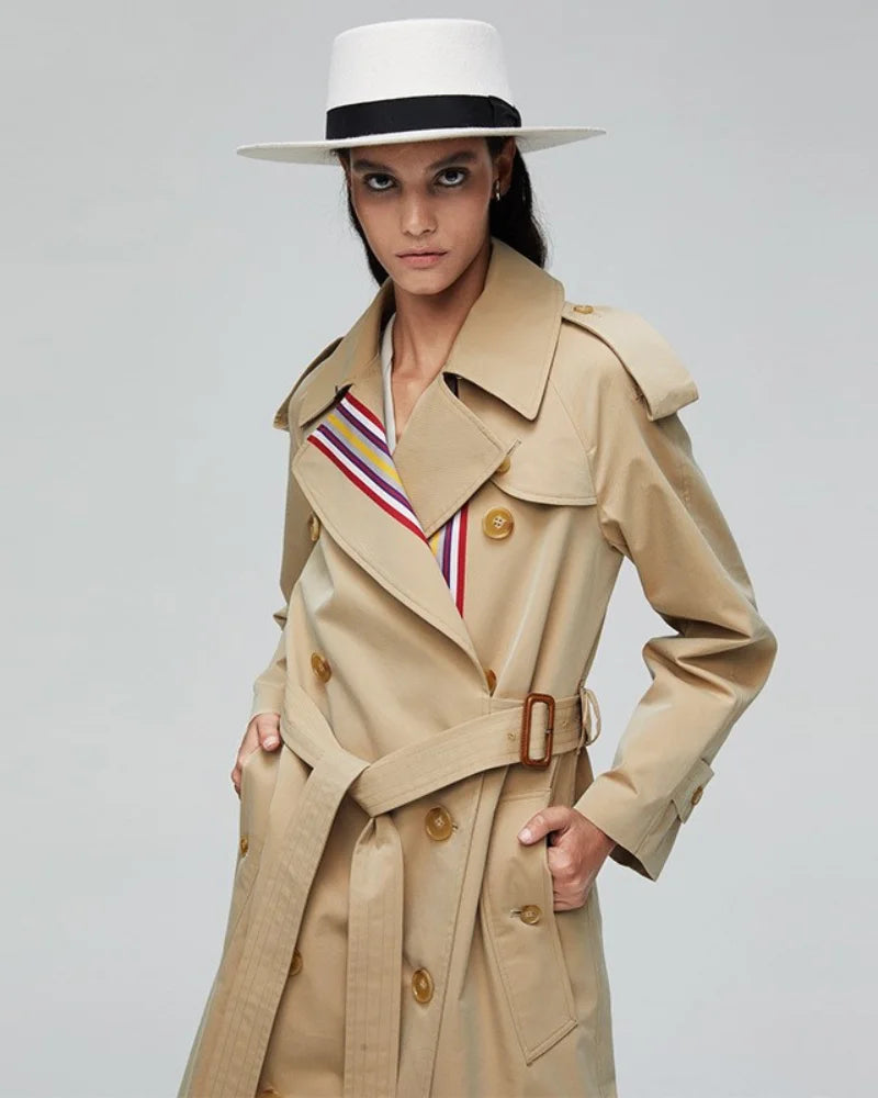 Women's Double Breasted Trench Coat​