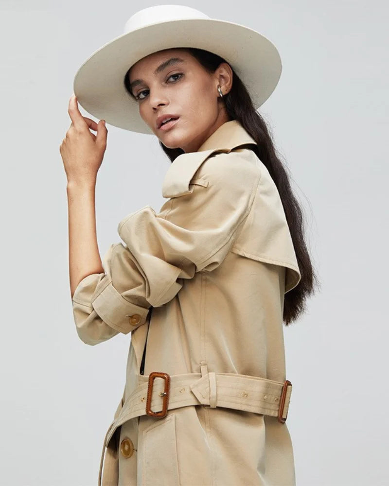 Women's Double Breasted Trench Coat​