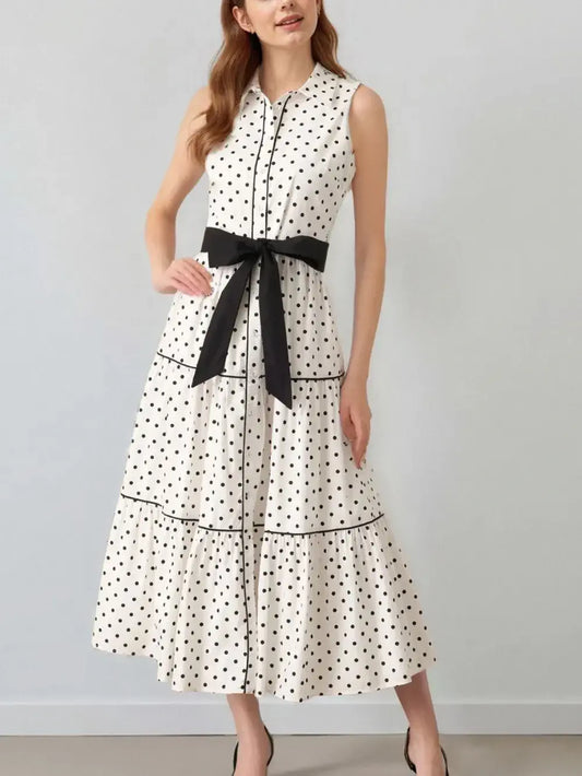 White And Black Polka Dot Dress