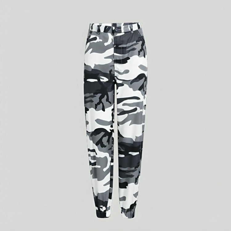 Camouflage Pants For Women Gray
