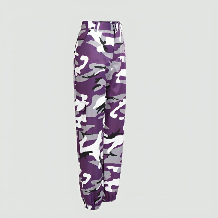 Camouflage Pants For Women Purple