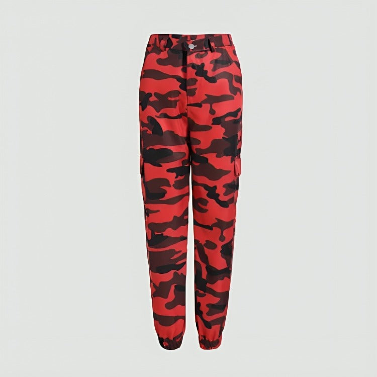 Camouflage Pants For Women Red