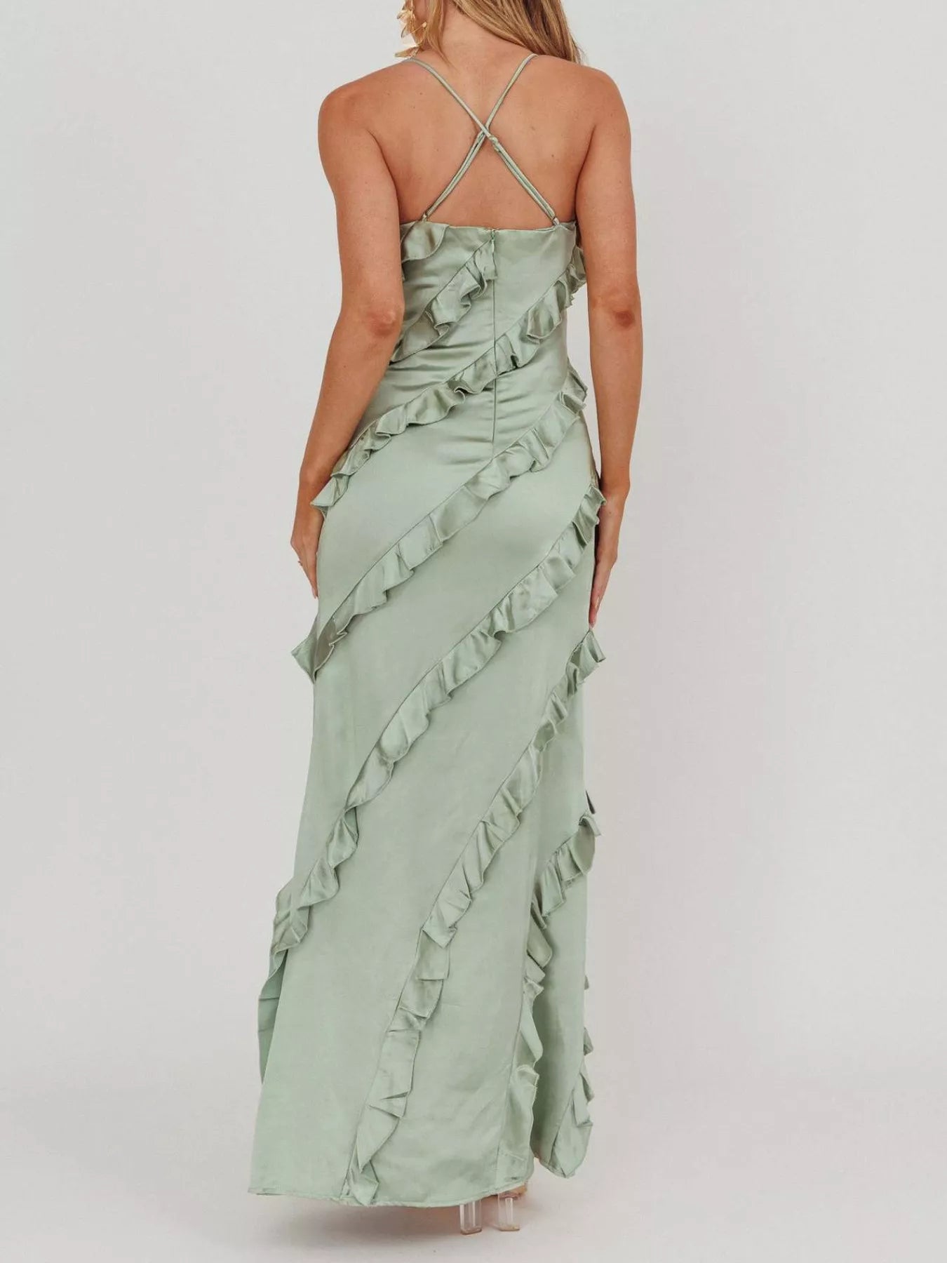 Layered Ruffle Maxi Dress