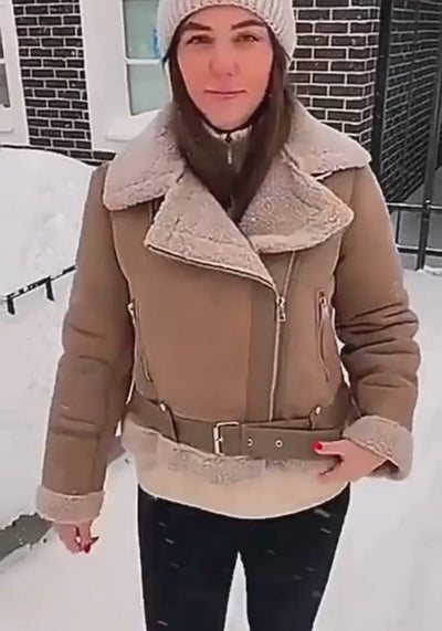 Women's Suede Shearling Jacket​
