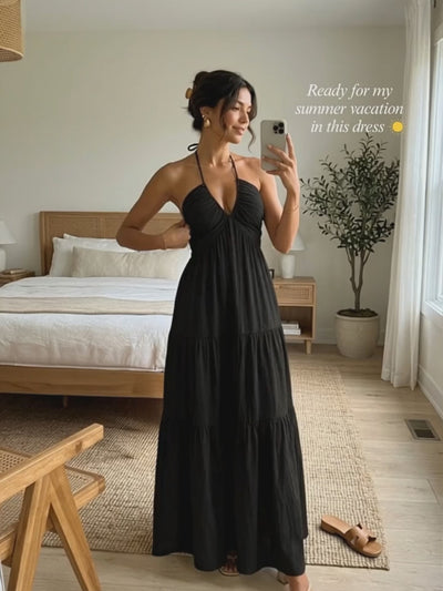 Summer Backless Maxi Dress