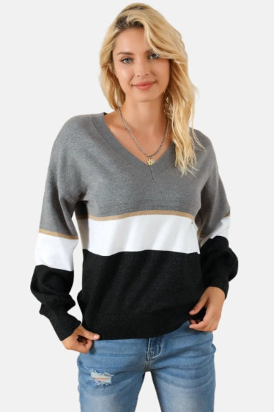 women's colorblock sweater